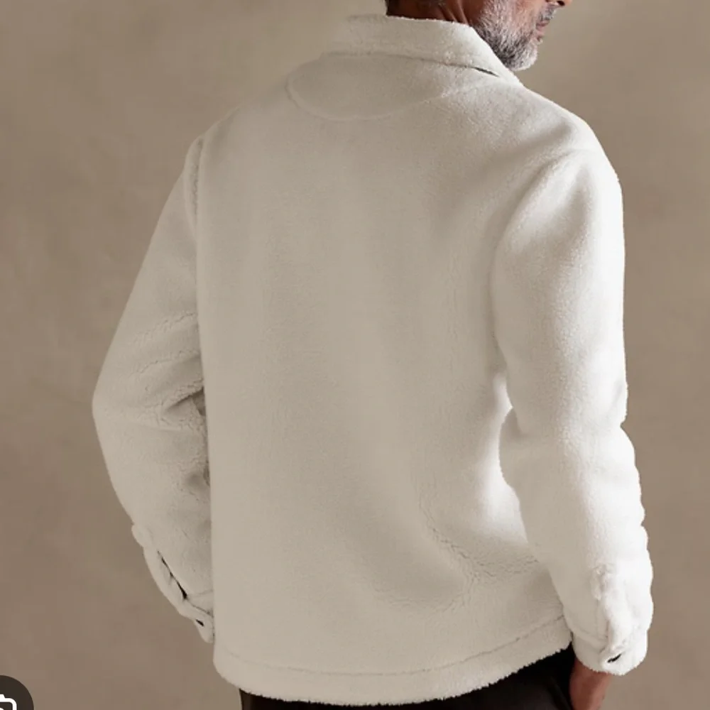 BANANA REPUBLIC SHERPA SHIRT JACKET CREAM XS New With Tags‎